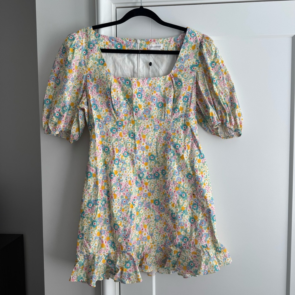 NWT Lovers + Friends Floral Puff Sleeve Dress Size L